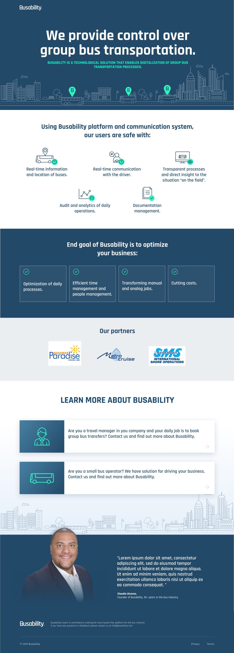Busability - hp website